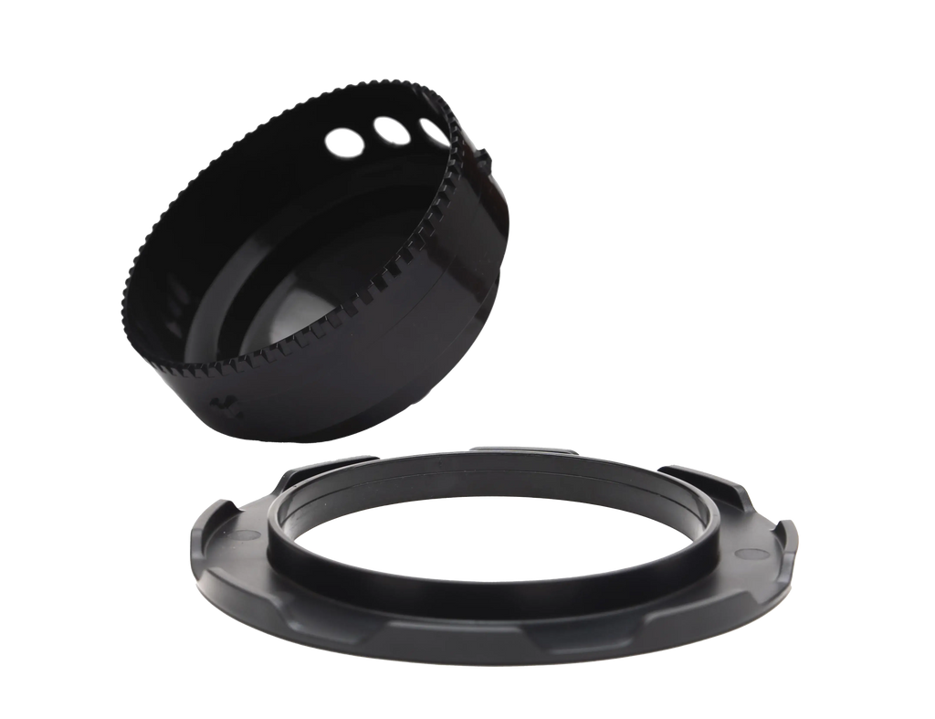 Black plastic drill bit and adapter set