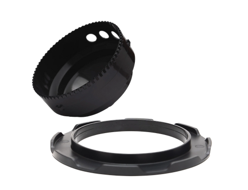 Black plastic drill bit and adapter set