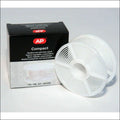 White plastic ap compact multiformat self-feed spiral film spool.