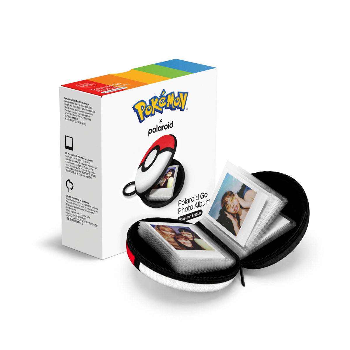 Polaroid Go Photo Album Pokémon Edition next to its retail box