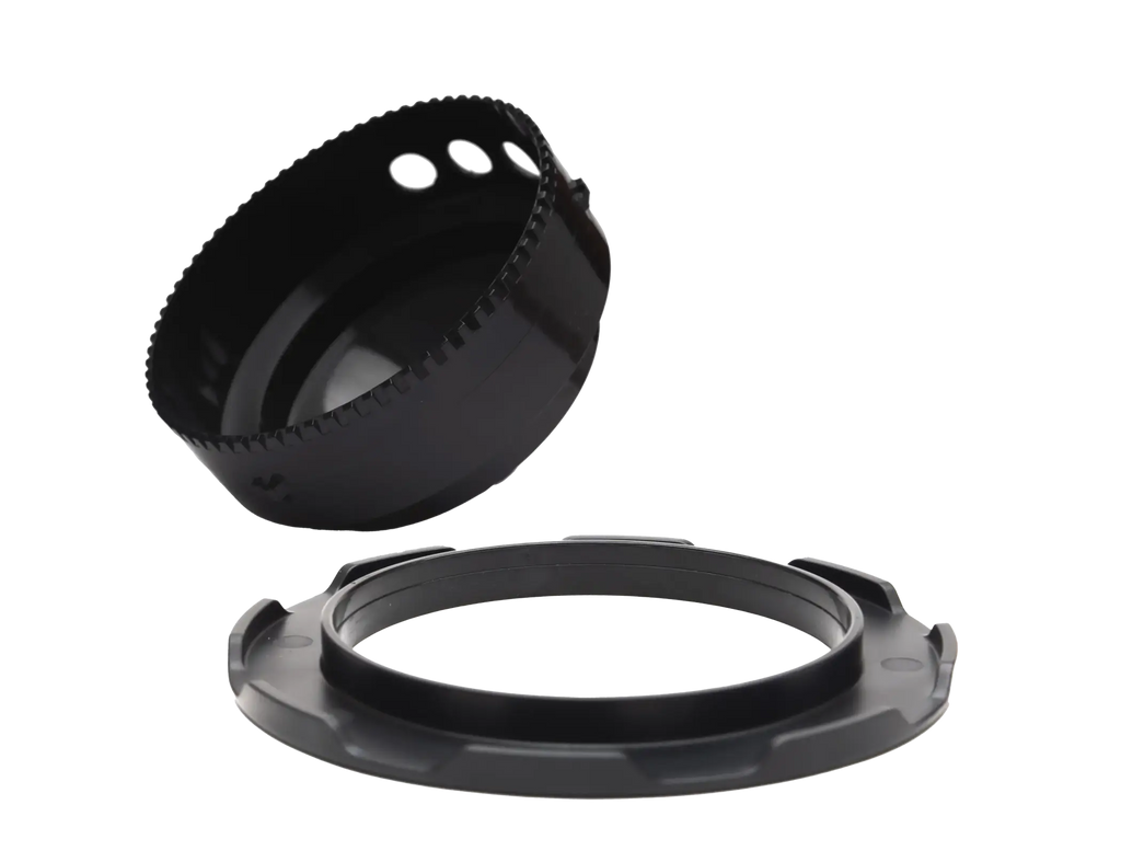 Black plastic drill bit and adapter set