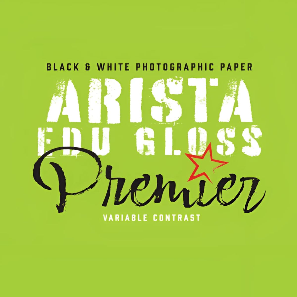 Arista premier edu gloss black and white photographic paper with variable contrast.