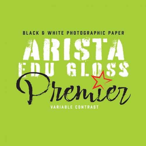 Arista premier edu gloss black and white photographic paper with variable contrast.