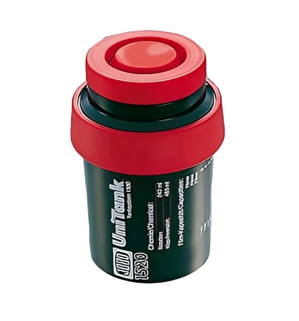Red and black uniflank 1520 pressure relief valve.