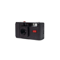 Long Weekend 35mm Film Camera in black, compact design for capturing spontaneous moments with ease.