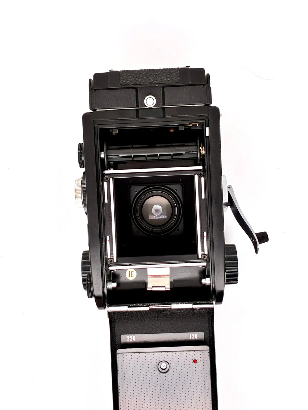 Vintage camera on a white background