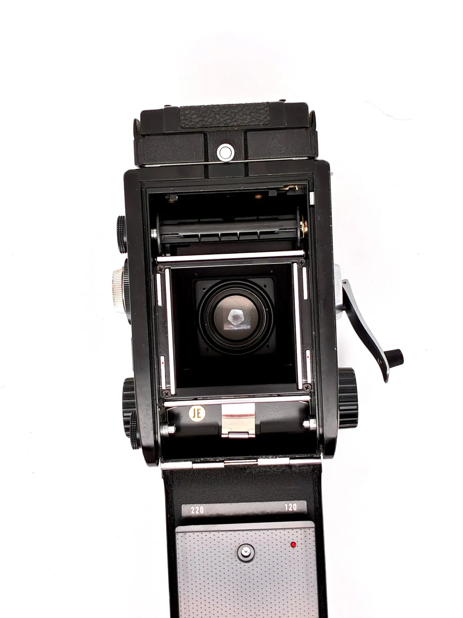 Vintage camera on a white background