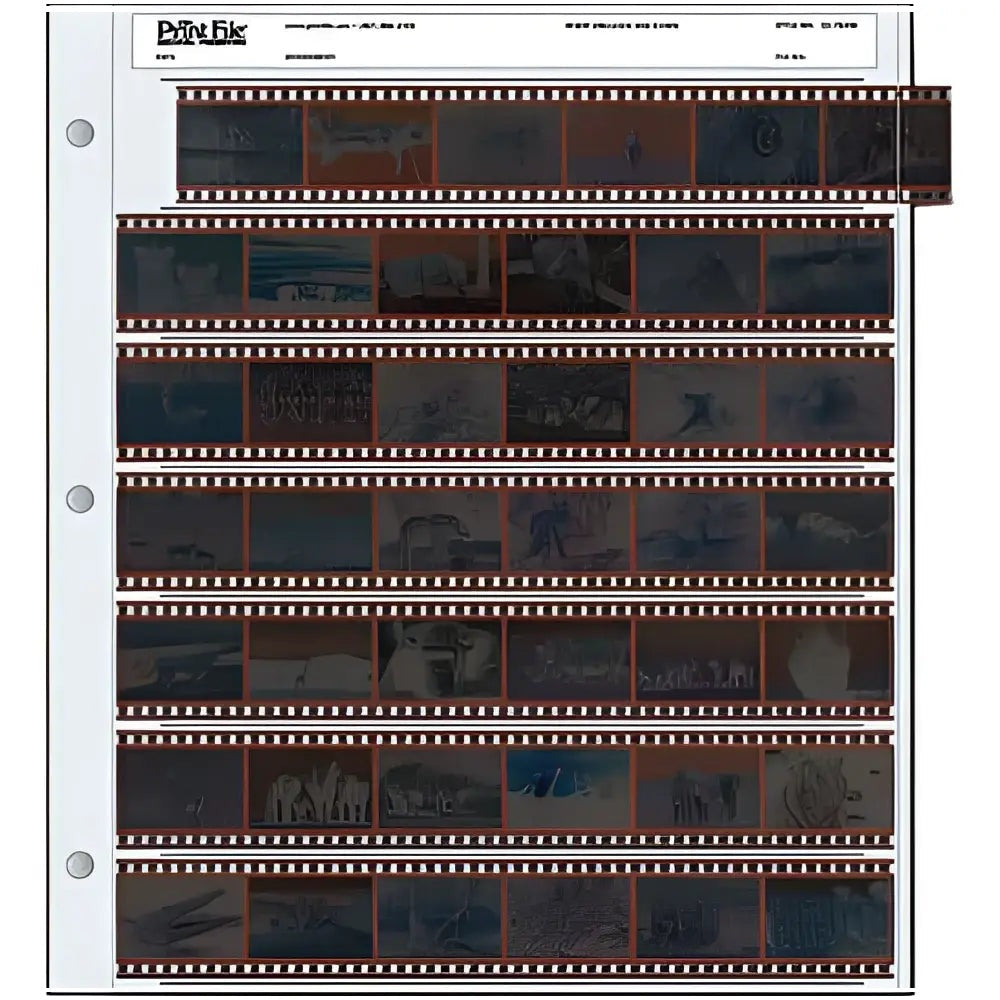 Print File Archival 35mm Negative Preservers 7 Strips x 6 25-sheets